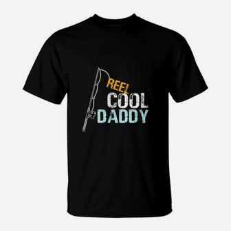 Dad Father Husband Hubby Present Gift Reel Cool Daddy T-Shirt - Seseable