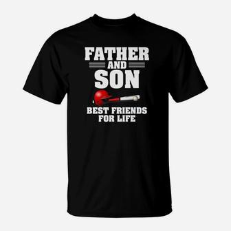 Dad Life Father Son Best Friends Baseball Men Gifts T-Shirt - Seseable