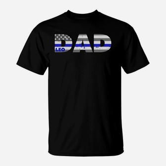 Dad Police Law Enforcement Officer Proud Police Dad Shirt T-Shirt - Seseable