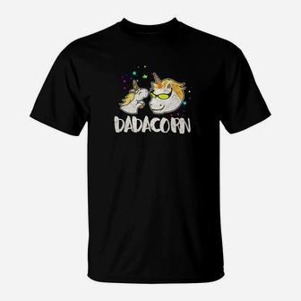 Dadacorn Unicorn Dad Father Daddy Baby Family Love Shirt T-Shirt - Seseable