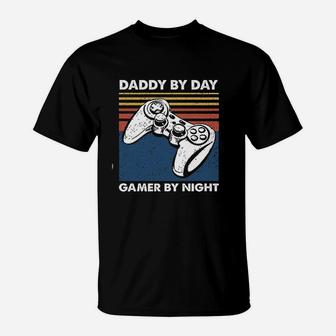 Daddy By Day Gamer By Night, best christmas gifts for dad T-Shirt - Seseable