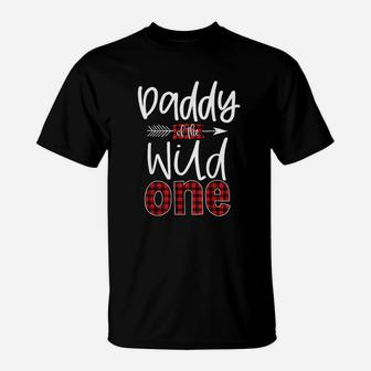 Daddy Of The Wild One Buffalo Plaid Lumberjack T-Shirt - Seseable
