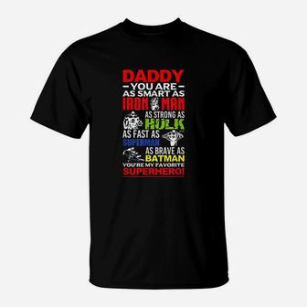 Daddy You Are My Favorite Superhero Family T-Shirt - Seseable