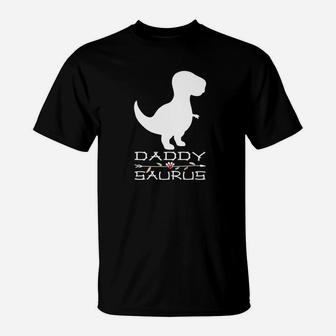 Daddysaurus Rex Funny Fathers Day Gift Idea For Daddy Premium T-Shirt - Seseable