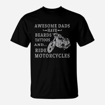Dads Beards Tattoos Motorcycles T-Shirt - Seseable
