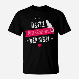 Damen Katzen Mama I Beste Katzenmama Der T-Shirt - Seseable