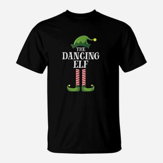 Dancing Elf Matching Family Group Christmas Party T-Shirt - Seseable