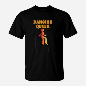Dancing Queen Girl Gift Her Vintage 1970's Retro 70s T-Shirt - Seseable