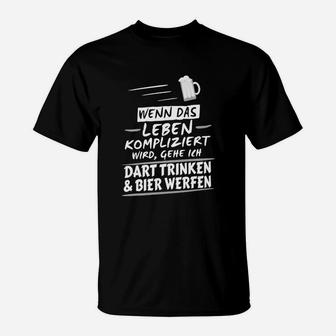 Dart Trinken Und Bier Werfen T-Shirt - Seseable