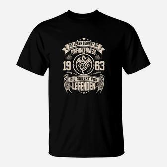 Das Leben Beginnt Mit 1963 T-Shirt - Seseable