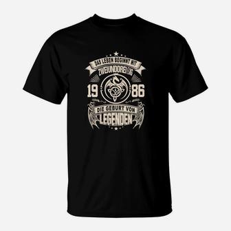 Das Leben Beginnt Mit 1986 T-Shirt - Seseable