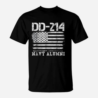 Dd214 Navy Alumni Distressed Vintage T-Shirt - Seseable