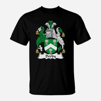 Derby Family Crest / Coat Of Arms British Family Crests T-Shirt - Seseable