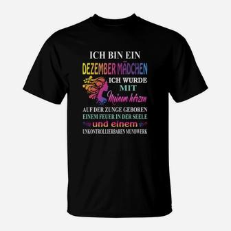 Dezember Mädchen Geburtstags T-Shirt, Spruch für Frauen - Seseable