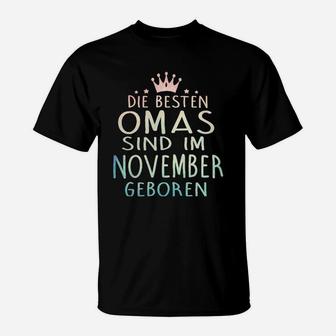 Die Besten Omas Sind Im November Geboren T-Shirt - Seseable