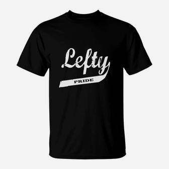 Distressed Lefty Pride Baseball Style Graphic T-shirt T-Shirt - Seseable