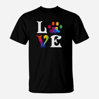 Dog Love Lgbt Gay Lesbian Pride T-Shirt - Seseable