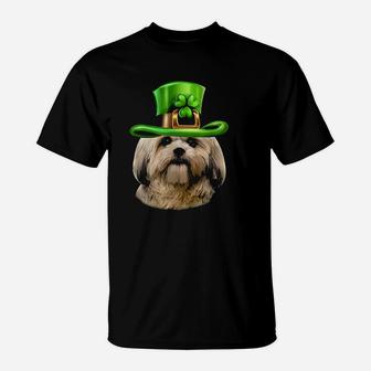 Dog Lover Gifts Cool St Patricks Day Shih Tzu T-Shirt - Seseable