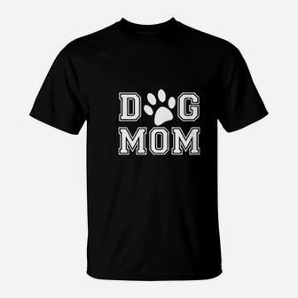 Dog Mom Cute Paw Funny Pet Lover Party Gifts T-Shirt - Seseable