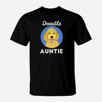 Doodle Auntie Goldendoodle Dog Aunt Puppy Cute T-Shirt - Seseable