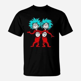 Dr Seuss Thing 1 Thing 2 Buddies T-shirt T-Shirt - Seseable