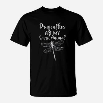 Dragonflies Are My Spirit Animal Funny Dragonfly T-Shirt - Seseable