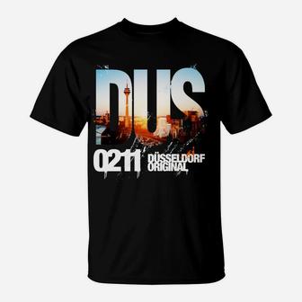 Düsseldorf Skyline T-Shirt, Original DUS Q2H Design - Seseable