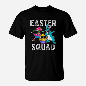 Easter Squad Dabbing Bunny Chick Egg Hunting Matching Family T-Shirt - Seseable