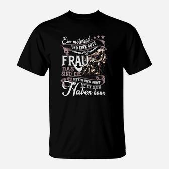 Ein Motorrad Und Eine Gute Frau T-Shirt - Seseable