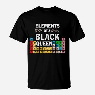 Elements Of A Black Queen Periodic Table Of Elements Melanin T-Shirt - Seseable