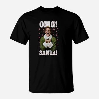 Elf Buddy Omg Santa Christmas T-Shirt - Seseable