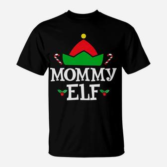 Elf Mommy Matching Family Group Christmas Pajama T-Shirt | Seseable UK