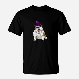 English Bulldogs Funny Bulldogs Pups Halloween T-Shirt - Seseable