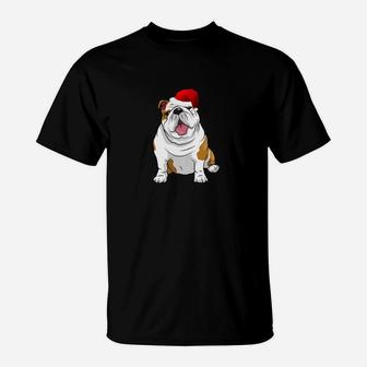 English Bulldogs Funny Bulldogs Pups Holidays T-Shirt - Seseable