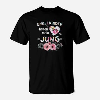 Enkelkinder Halten Mein Herz Jung T-Shirt - Seseable