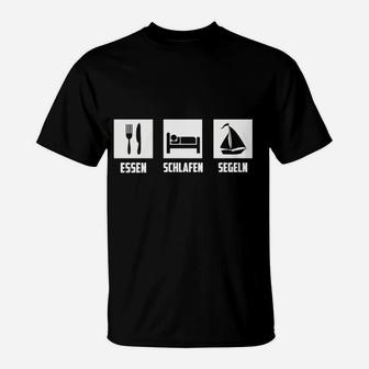 Essen Schlafen Segeln limiterte Auflage T-Shirt - Seseable