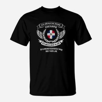 Exklusives Dominikanisches Republik Therapie Retro T- T-Shirt - Seseable