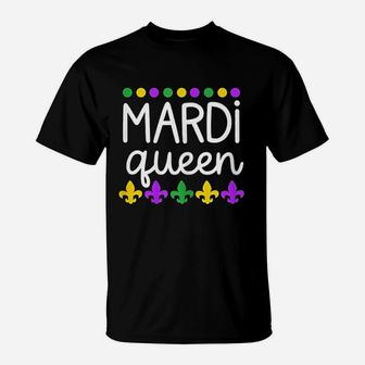 Family Matching Set Gag Funny Gift For Mom Wife Mardi Queen T-Shirt - Seseable