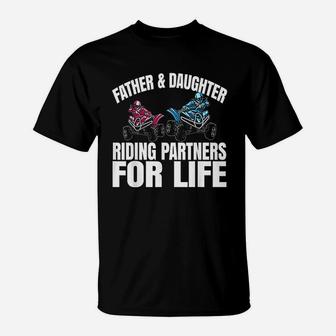 Father And Daughter Riding Partners For Life T-Shirt - Seseable