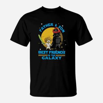 Father And Son In The Galaxy, best christmas gifts for dad T-Shirt - Seseable