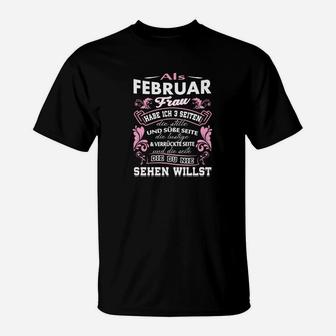 Februar Geburtstags-T-Shirt für Damen, Lustige Spruch Tee - Seseable