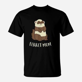 Ferret Mom Ferret Pet Cute Ferret Mama T-Shirt - Seseable