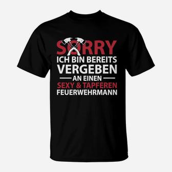 Feuerwehrmann Partner T-Shirt, Lustig für Vergebene - Seseable