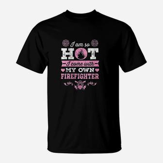 Firefighter Girlfriend Or Wife Fireman, best friend gifts T-Shirt - Seseable