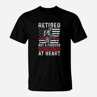 Fireman Pride 911 Rescue Retirement Gift Retired Firefighter T-Shirt - Seseable