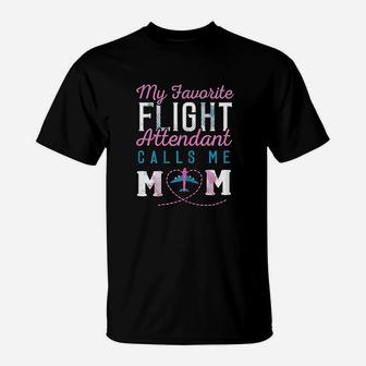Flight Attendant Mom Mother Of Flight Attendant Gift T-Shirt - Seseable
