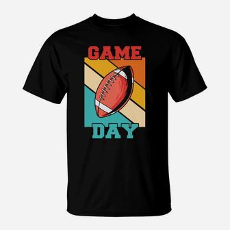 Football Player Vintage Game Day Favorite Sport Gift T-Shirt - Seseable
