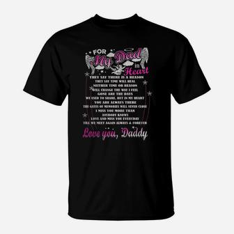 For My Dad In Heaven - Love You, Daddy T-Shirt - Seseable