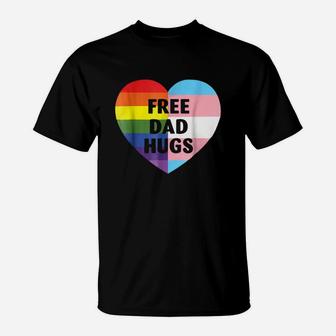 Free Dad Hugs Lgbt Gay Pride T Shirts T-Shirt - Seseable