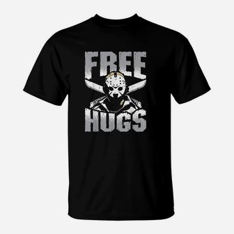 Free Hugs Jason Friday 13th Halloween Gift T-Shirt - Seseable